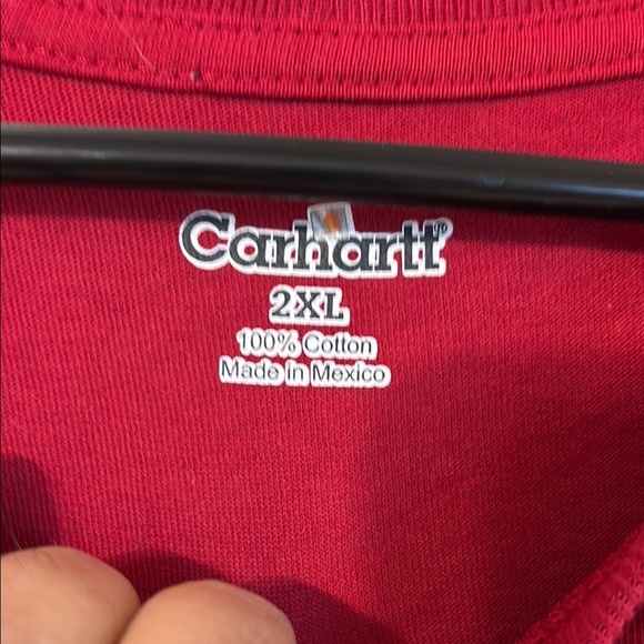 Carhartt Men's Bold Red Short Sleeve pocket Tee 2xl NWT - Picture 4 of 5